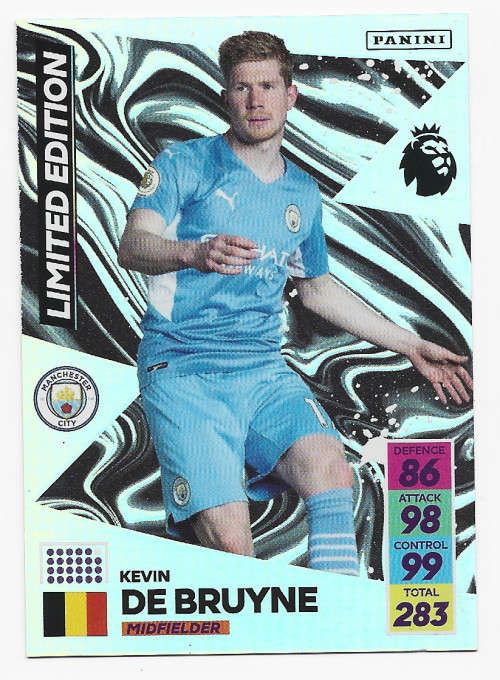 Trading Cards KEVIN DE BRUYNE PANINI Adrenalyn Eng Premier League